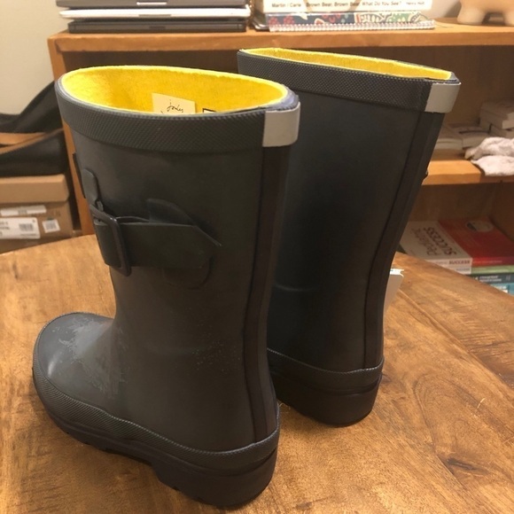 Joules Rubber Rain Boots, Kids size 12, BNWT - Picture 5 of 10